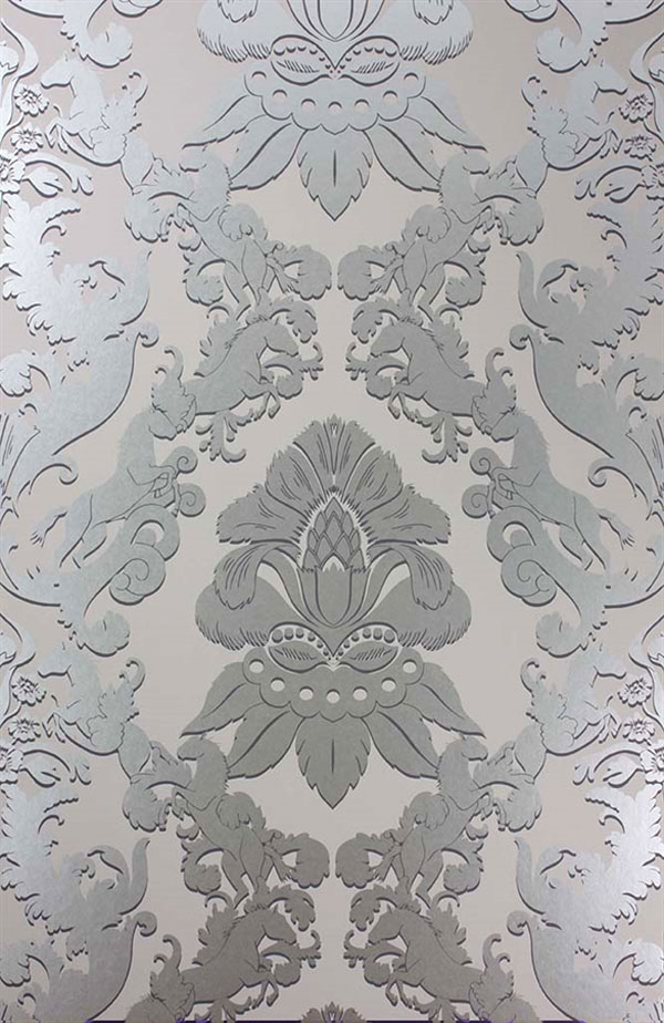 Tapete grau silber Matthew Williamson pegasus Eden