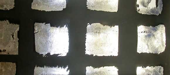 Metalltapete silberglanz - Vliestrgertapete, schwarz gefrbt, mit Aluminium Auftrag